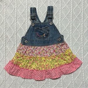 Oshkosh Bgosh Floral Denim Overall Dress